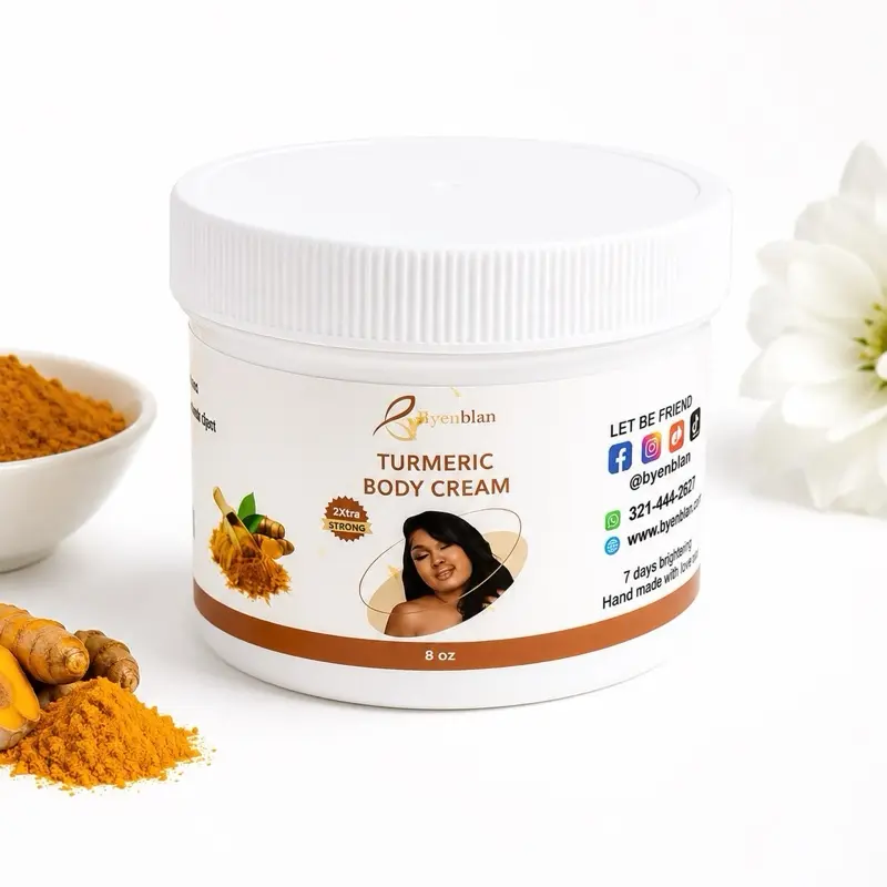 Turmeric Body Lotion, 8 oz Natural Blend Body Care Moisturizer for Hydrating & Soothing Skin