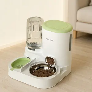 Automatic Cat Dog Feeder with Water Dispenser - Smart Pet Food & Water Station, Large Capacity Bowls for Dry Food & Fresh Water, Easy Clean