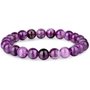 Crystal Vibe 8mm Beaded Bracelet for Men and Women - Healing Crystal Bracelet - Adjustable Size