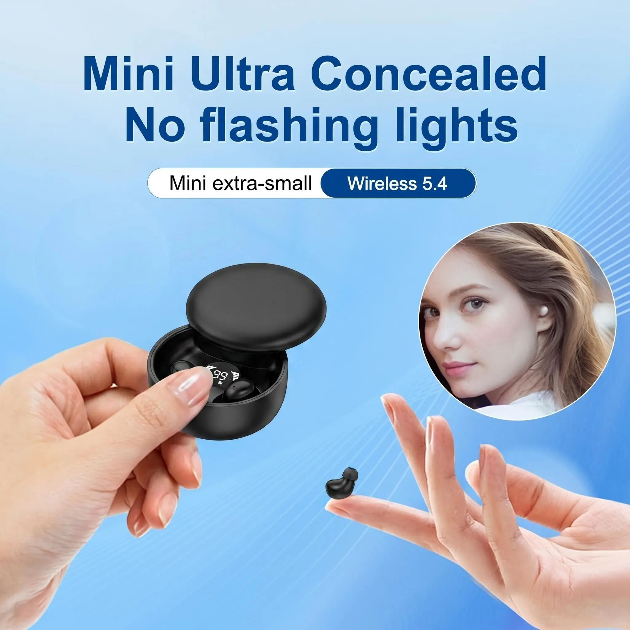 Mini Invisible Headphones Bluetooth 5.4 True Wireless In-Ear Earphones sport Audio Earbud audifonos bluetooth wireless headphones noise cancelling headphones gamingheadset High Performance Iems