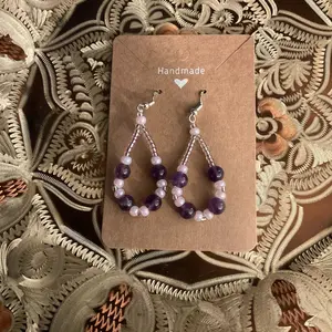 Choctaw native handmade seed bead earrings