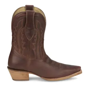 Tony Lama Womens Areli 9 Inch Snip Toe  Casual Boots Mid Calf Low Heel 1-2" - Brown