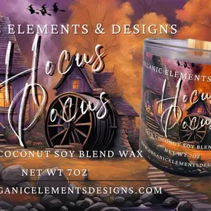 Hocus Pocus Purple Glass Scented Candle - Home Decor  Freshener Aroma Coconut Gift Decoration non-toxic small business beeswax candles