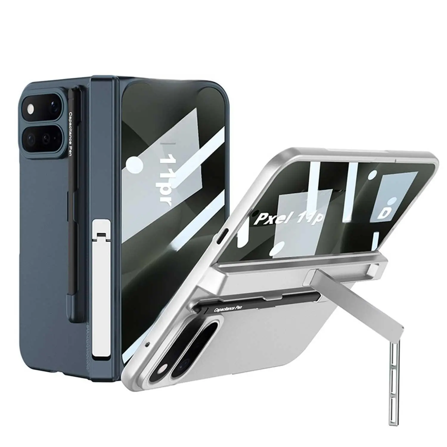 For Google Pixel 11 Pro Fold Phone Case Foldable Pen Slot Hinge Full Coverage Shockproof with Pen Protective Case HNO57PL