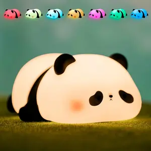 Cute LED Panda Night Light, Kawaii Table Decor, USB Rechargeable, Includes USB Data Cable, Perfect Party and Easter Gift
