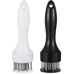 Meat Tenderizer Tool with Ultra Sharp Stainless Steel Needle Blades 2 Pack Meat Tenderizer Tool Profession Kitchen Gadgets Jacquard for Tenderizing and Cooking BBQ, Marinade, Steak, Beef, and Poultry