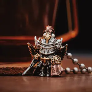 Crimson Templar Pendant, Medieval Knight Jewelry Gift for Men