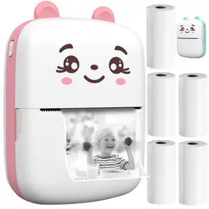 Portable Mini Thermal Printer, Smartphone Compatible, Lithium Ion Battery, New, for Phone Photos Patterns, Kids Gift Idea
