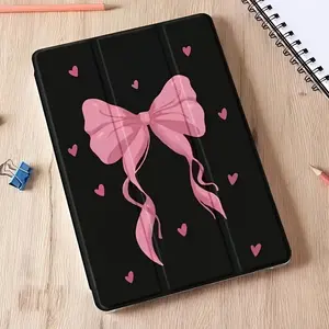1 Pink Heart-shaped Bow Tablet Case, Compatible with Galaxy Tab S10/S7+/S8+/S9+/S9FE+/S10+, Tab S6 Lite/Tab A7/A9+
