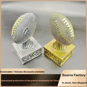 Rugby Trophy Nfl Award Ffll American Football Cup, Perfect Holiday Gift Birthday Present, Sports Memorabilia Collectible