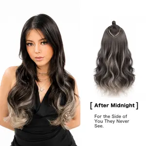 [After Midnight]-Qbeauty Invisible Layered  20-inch Clip in Hair Extensions by Amara