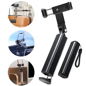 Portable Aluminum Alloy Phone Stand, Lazy Person Phone Holder, Foldable 360 Degree Rotating Desktop Stand, Adjustable Cellphone Bracket