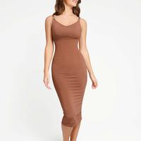 V-neck metal buckle shoulder strap-Coffee