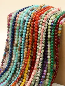 6mm Natural Crystal gemstone String, 15 Inch Jade Beads for Jewelry Making, High Quality Handmade Materials, Seed Beads, Diy Beads, Beads And Accessories