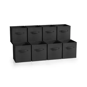Sorbus S/(8) 11 Inch Foldable Storage Cube Binswith Handles