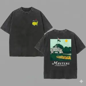 Masters Tournament 2025 Shirt, Vintage Cotton, Breathable Fabric, Classic Collar, Augusta Golf Club Menswear, Trendy Gift for Men and Women, graphic tees