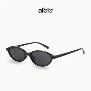 Alloio Retro-Inspired Women's Narrow Oval Sunglasses, Slim Fit, Small Face Design, Outdoor Shade Eyewear, Retro-Inspired Women's Sunglasses