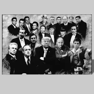 Iconic Trump Gangsters of All Time Movie Characters Wall Art, Rich & Power Party,  High-Quality Paper Art, Unique Art For Home Decor, Unframed Design