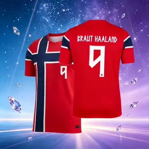 2026 Home 9# Erling Braut Haaland Short Sleeve Soccer Jersey Fans Version Breathable