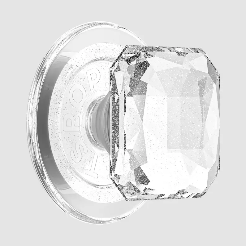 popsockets Dichroic Pillow Cut Clear Glitter MagSafe PopGrip
