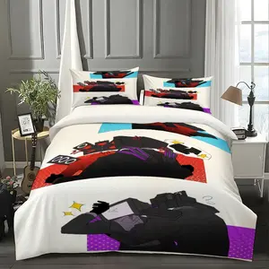 3pcs Skibidi Toilet Printed silky-textured polyester three-piece set, with unique interpretation of holiday-themed patterns. It is an excellent choice for exquisite Christmas gifts. It is suitable for and in, 1 Duvet Cover + 2 Pillowcases (No Insert)