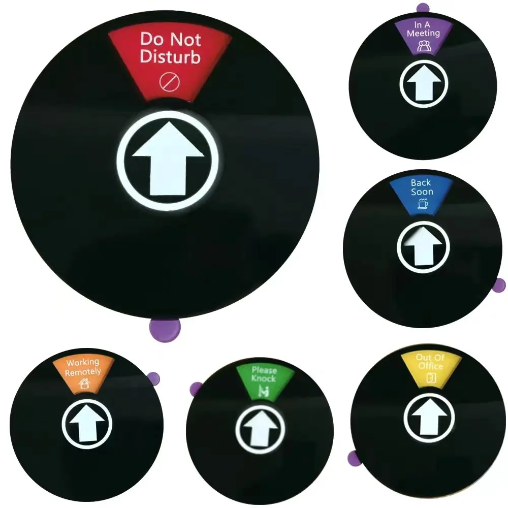 Office Door Sign, Durable Clear, Do Not Disturb/away/pull Back/business Meeting (6 Modes), Multiple Modes, Office Supplies & Accessories, Essential Business Tools, Out Of Office, Back Soon, Working Remotely