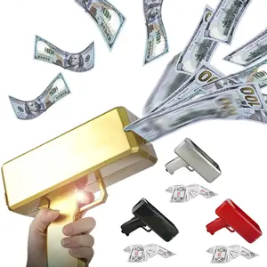 Money Gun Toy Funny Party Game Banknote Shoot Pistol Paper Money Wedding Birthday Decoration Shooter Throwing Toys Kids