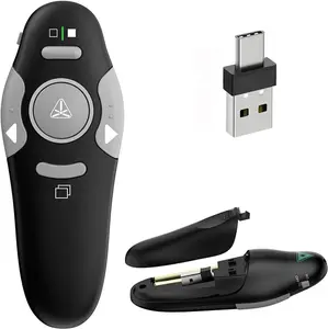 USB/Type-C 2 in 1 Presentation Clicker for PowerPoint Presentation Remote, 2.4GHz  Presenter Remote USB  Slide Advancer PPT PowerPoint Clicker for , Computer, Laptop