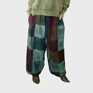 Cute Hippie Patch Pants Cotton