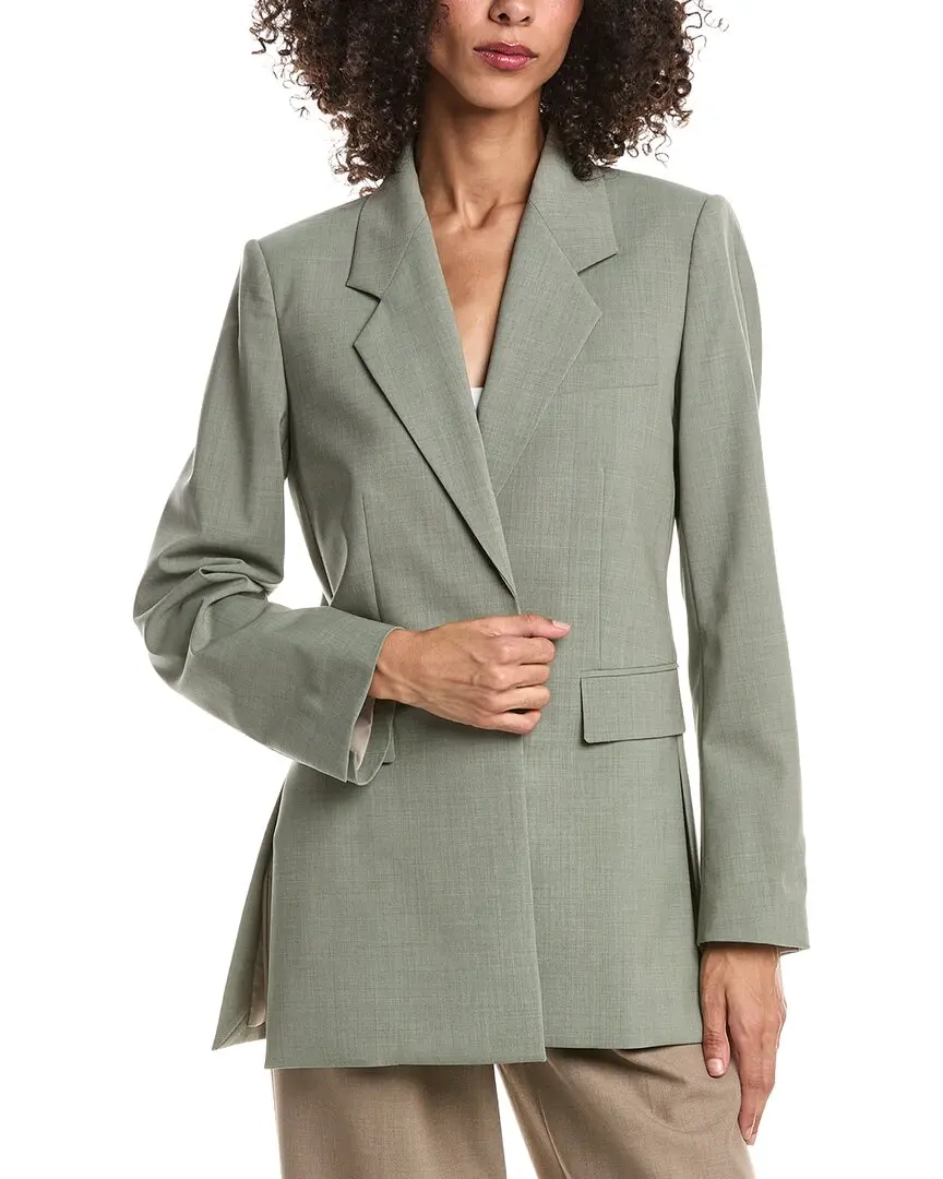 Theory Relaxed Slash Wool-Blend Blazer