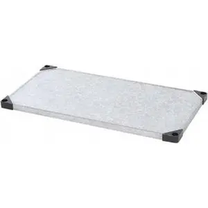 Quantum Storage Systems Galvanized Wire Shelving Add-On Rack, 600 Lb Capacity, 1 Shelf, 42" Wide x 14" Deep x 2" High, Non-Painted 1442SG