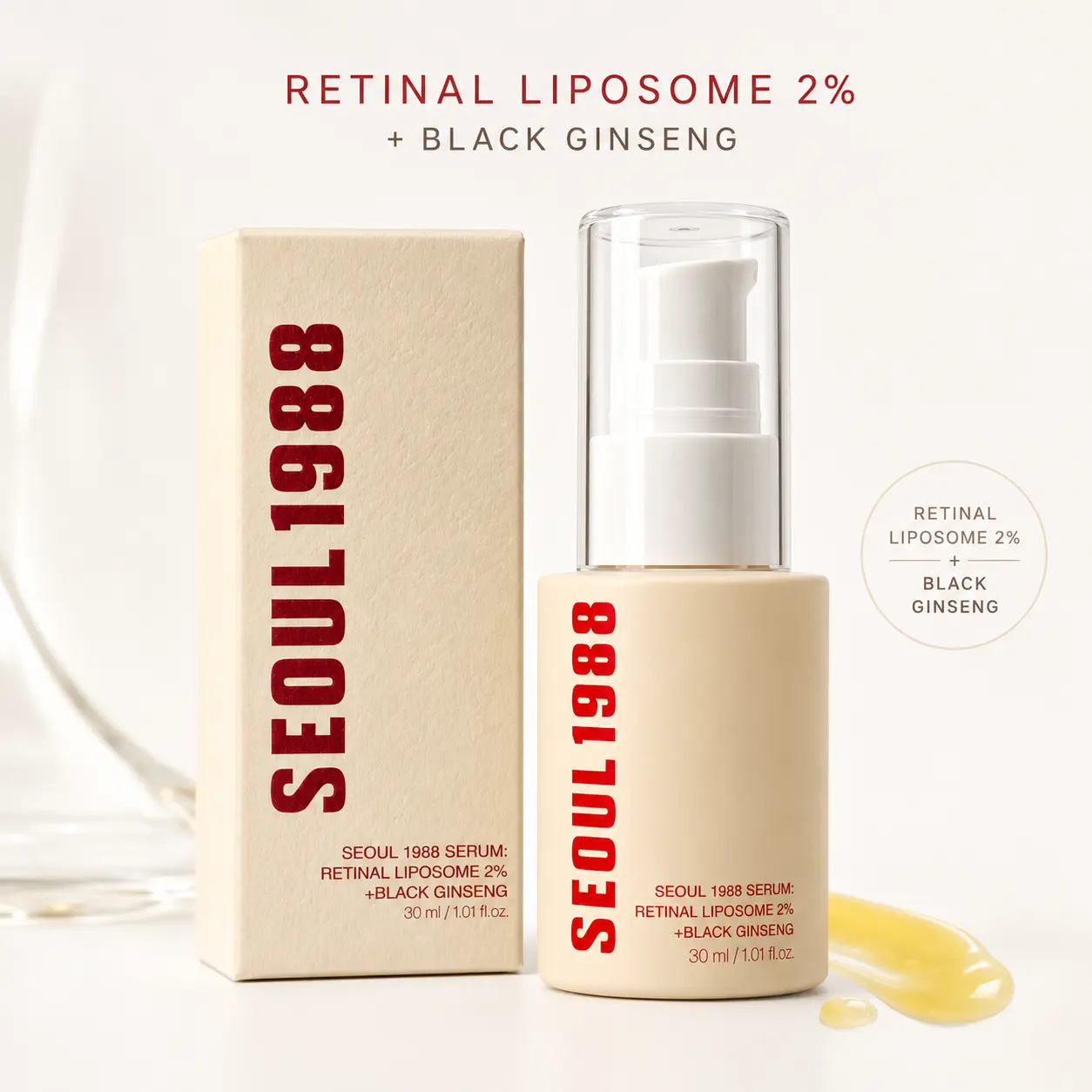 Retinal Serum with Advanced Retinal Liposome 2%, Korean Pore Control Essence for Intensive Wrinkle Care, Pore Minimizing & Skin Renewal, Pore Control Serums & Essences
