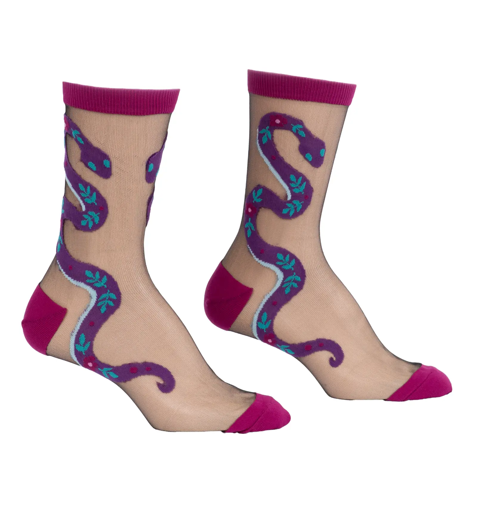 SOCK it to me Sheer Crew Socks (SITMSCS) - For Goodness Snake