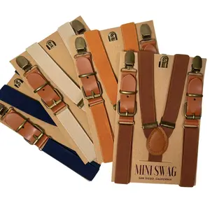 Vegan Leather Buckle Adjustable Suspenders | All Ages!