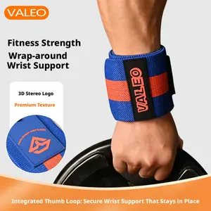 Compression sports wrist wraps for deadlifts, bench presses, weightlifting. Wraparound fitness wrist supports, suitable for general training use.