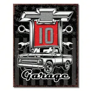 Chevy C10 Truck Multicolor Metal Tin Sign - Retro, Vintage, Classic, Collectible Home Signs for Man Cave, Garage Home Decor Products