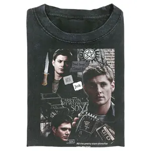 Dean Winchester Graphic T-shirt, Carry on My Wayward Son Shirt, Supernatural Tee Gift for Men, Gift for Women, Crew Neck T-shirt
