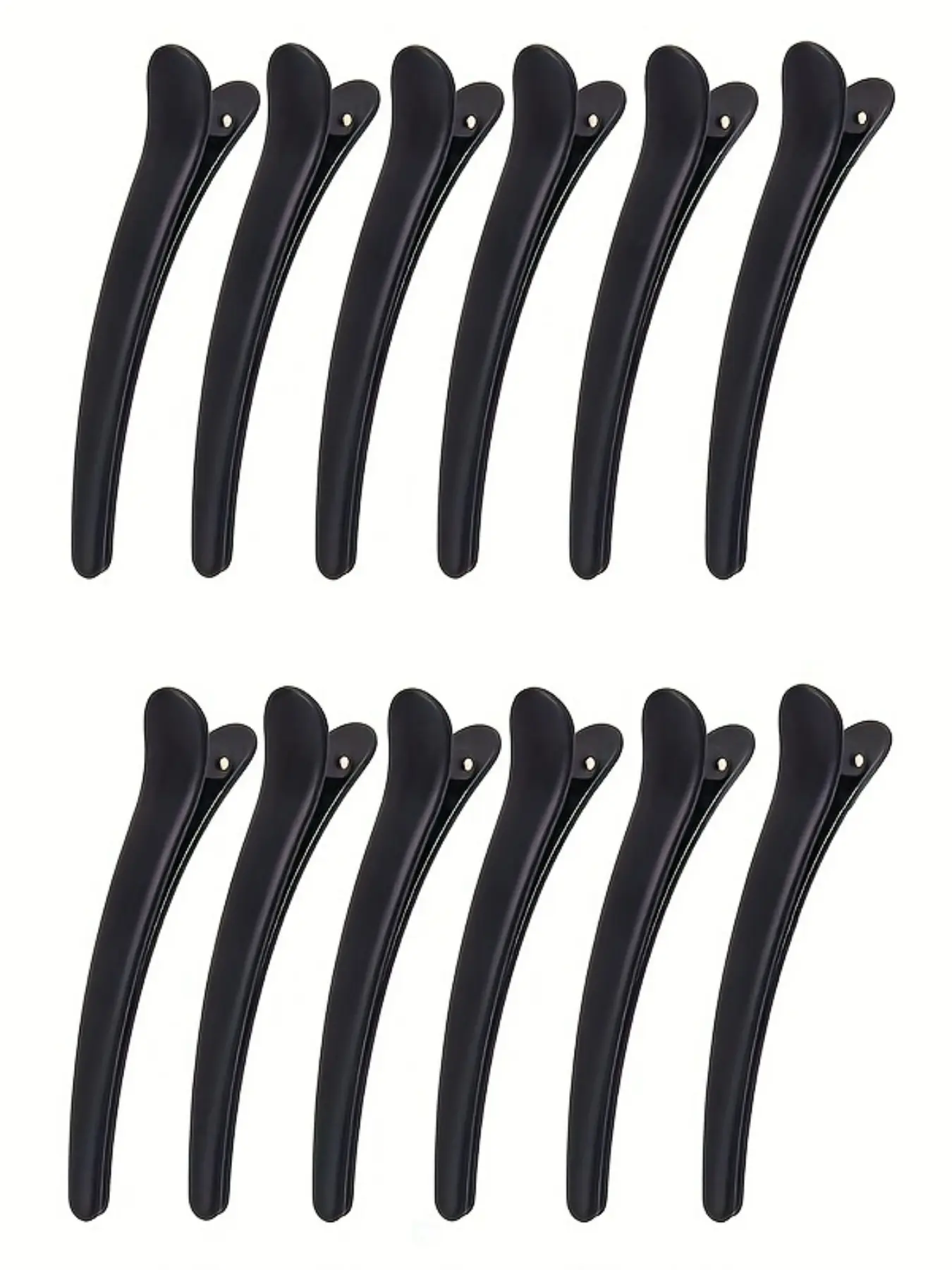 12PCS Matte Flat Hair Clips, 7.5cm/2.95in Retro Simple Glossy One-Step Hairpins, Makeup Fringe Clip Side Part Hair Pin No Trace Hair Accessories