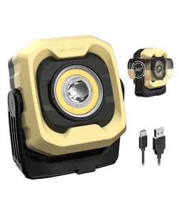 [zf7899]HOTLIGH Rechargeable Work Light 1200LM, Magnetic LED Spotlight & Floodlight, 4000mAh Battery, IPX4 Waterproof, Portable for Car Repair, Camping, Emergency