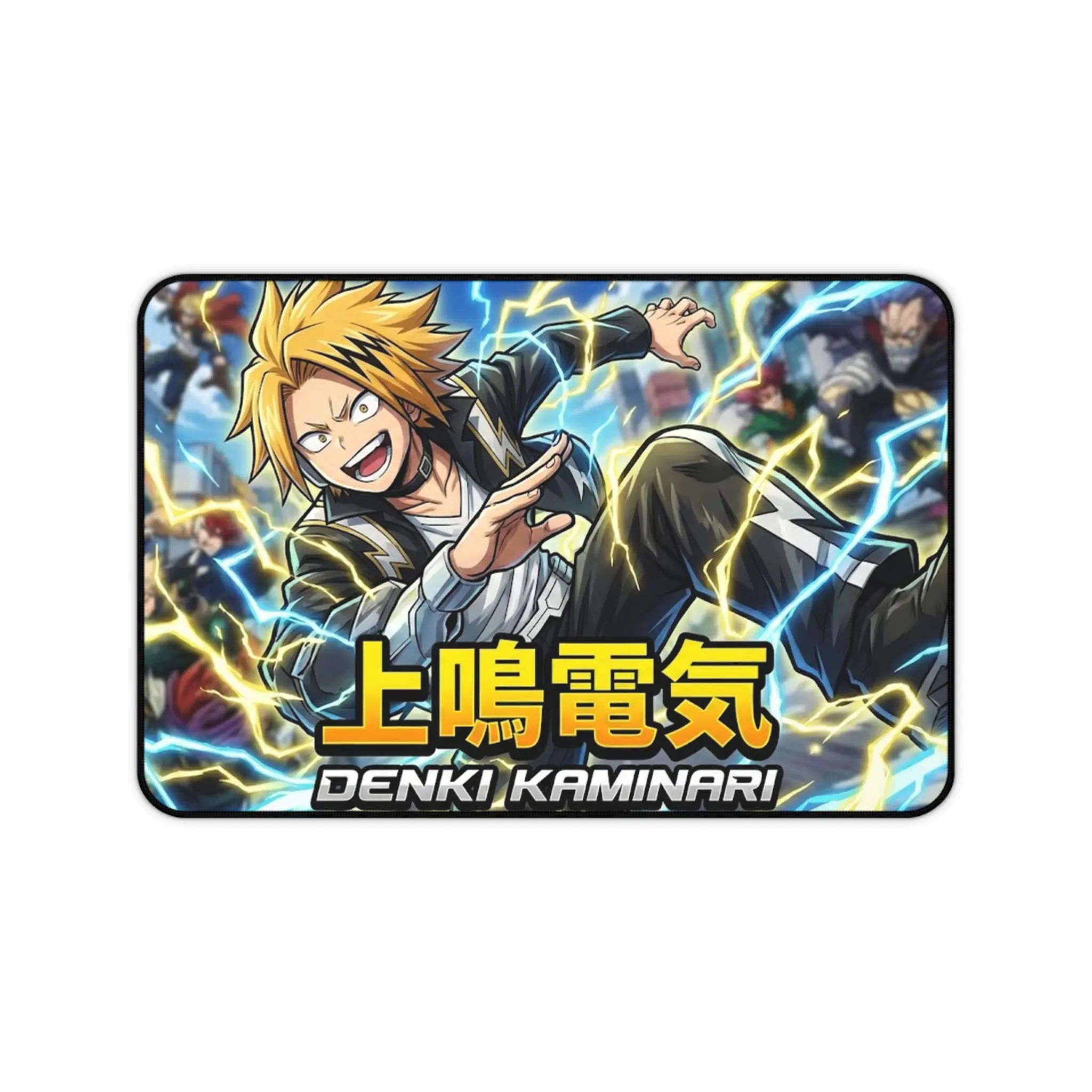 My Hero Academia Denki Kaminari Mousepad | MHA Gaming Desk Mat | Chargebolt Anime Mouse Pad  | Plus Ultra Gift for Gamer