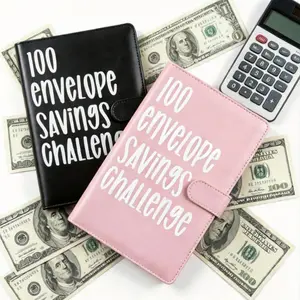 100 Envelope Savings Challenge Book Reusable Budget Planner With Pre Numbered Cash Envelopes And Savings Tracker Sheet For 5050 Dollars Saving