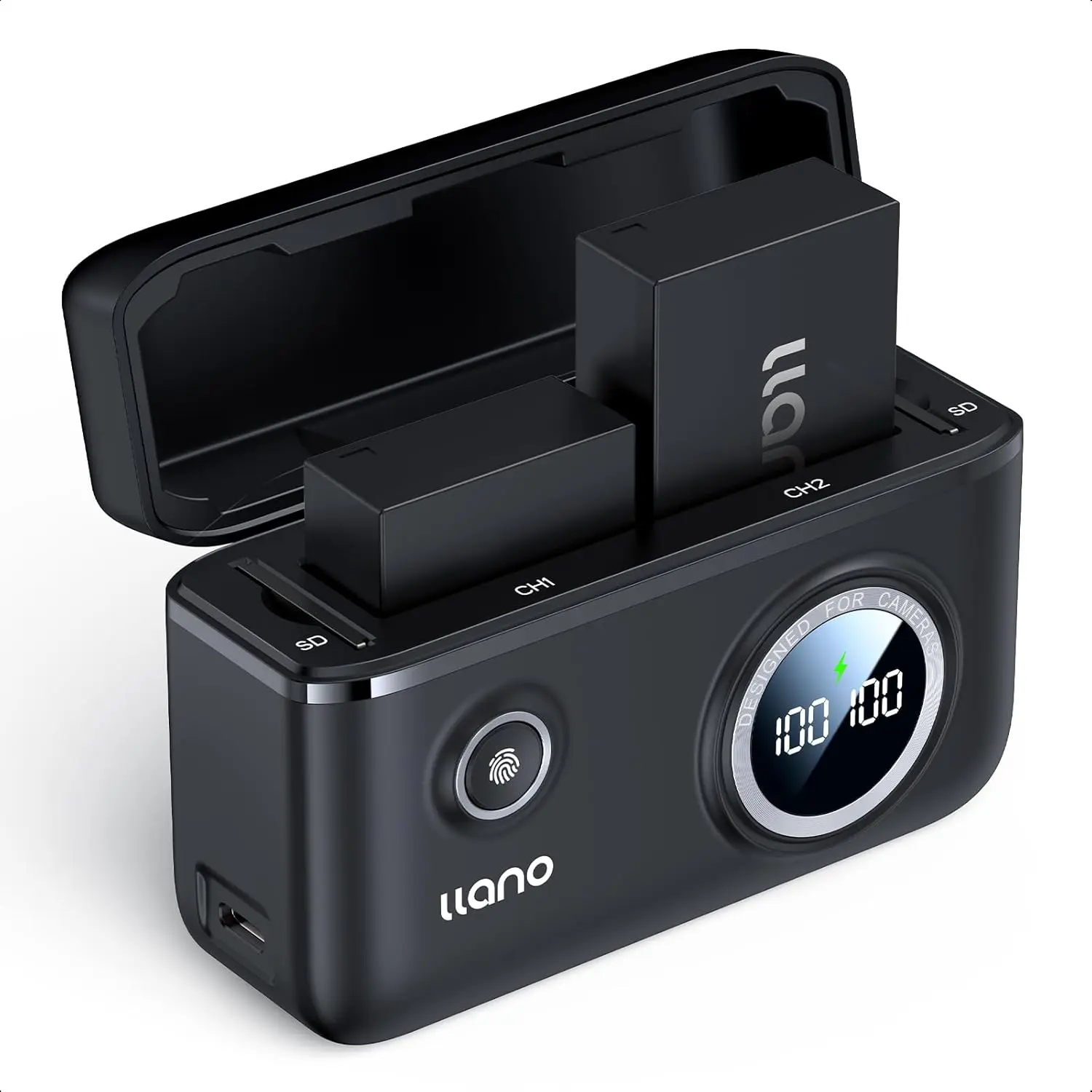 DealsForYouDays llano 2-in-1 18W Fast Dual USB-C Camera Charger | Magnetic Snap Cover | Smart Display | Photography Essentials | Compatible with Canon, Sony, Nikon & More camera-Spring Gifts-Springtok Tripod Smartphone tiktokshopbacktoschool