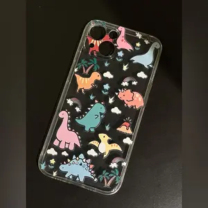 iPhone 15/14/13/12/11 Pro Max/XR/XS/X/8/7/SE 2020 Case - Dinosaur Zoo Design, Fun & Protective Cover Protection