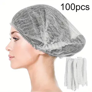 Disposable Hair Net, 100pcs Multifunctional Disposable Hair Cap, Heatless Hair Styling Tools for Women & Men, Hair Accessories for Daily Use, Shower