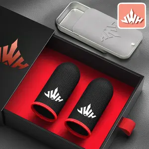 Mobile game finger sleeves with iron box, sweat-proof and breathable seamless touch screen pattern, comfortable to wear, enhance the gaming experience, compatible with all touch screen devices