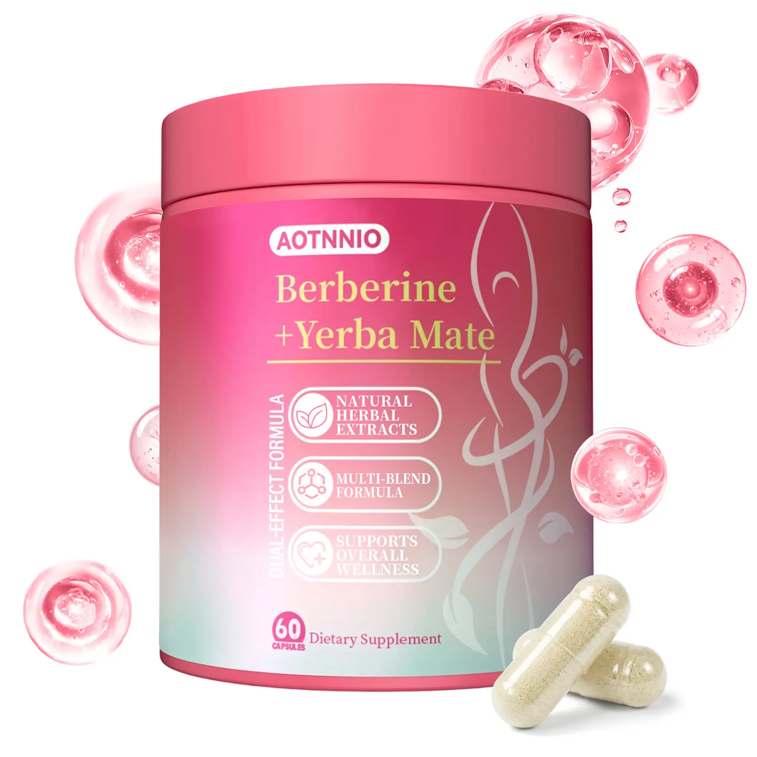 Cutting capsule 60 Servings  | Berberine, 5-HTP , Chromium, Yerba Mate & Magnesium | Summervibes