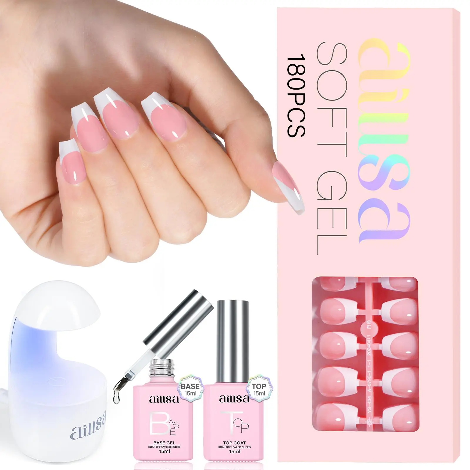 Extra Short Coffin- Sheer Pink