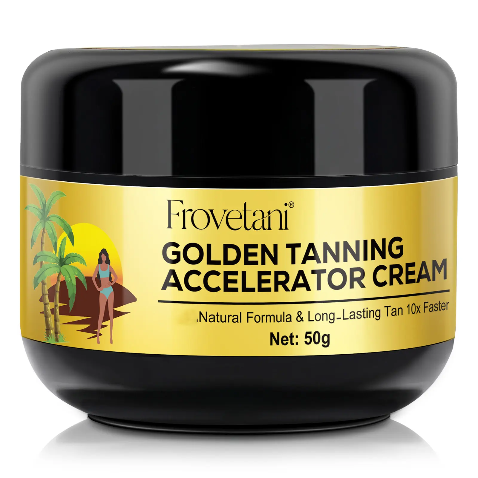 【live】Frovetani Golden Tanning Accelerator Cream, Effective in Sunbeds & Outdoor Sun