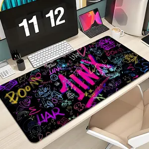 JinX Game Arcane LOL Mouse Pad Design XXL 1000×500mm 900×400mm 800×400mm 600x300mm Large Gaming Mouse Pad - Extended, Thick, Non-Slip Rubber Base Desk Mat with Precision Stitched Edges - Washable Large Desk Pad Extended Mousepad