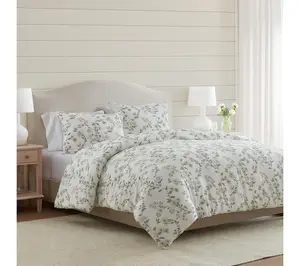 Martha Stewart Hazel Beige Cotton Queen Comforter Set